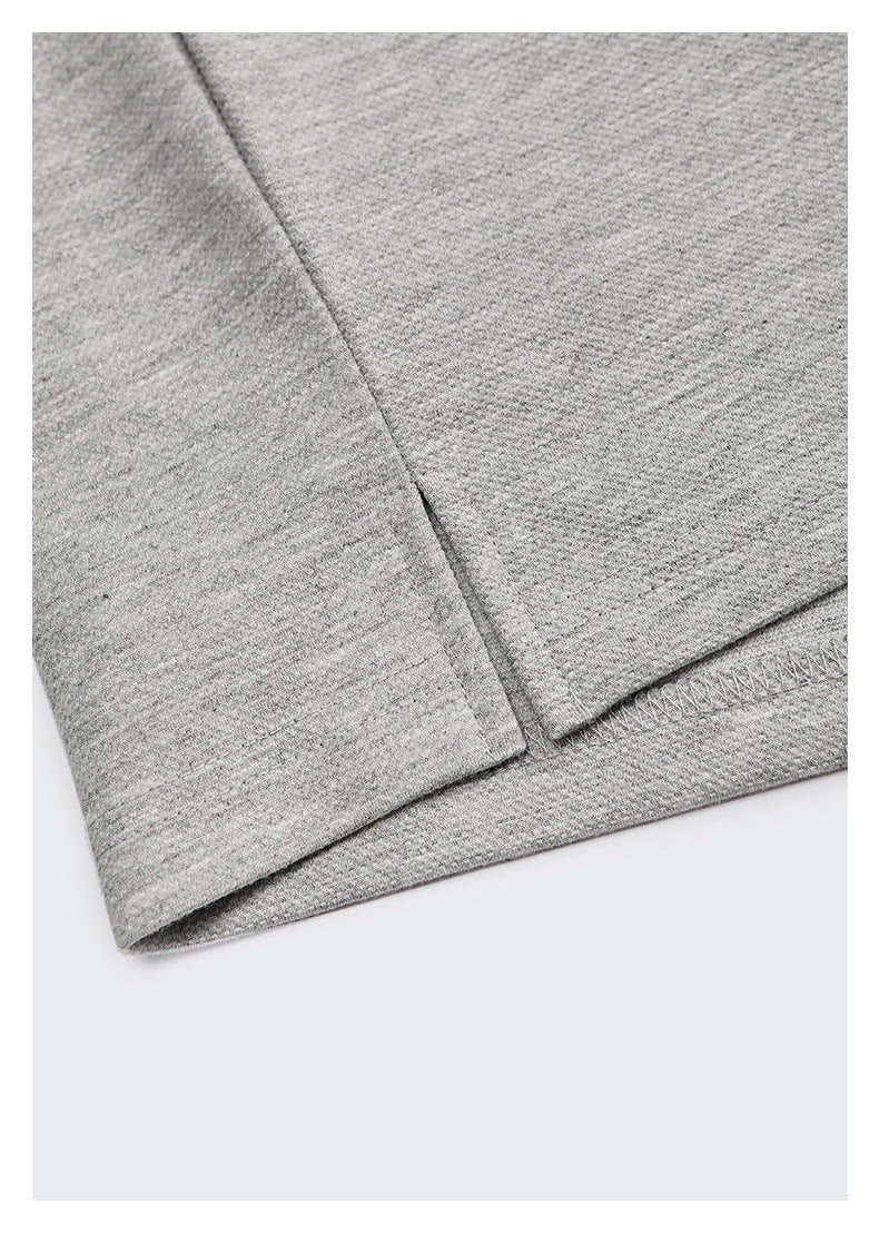 Heavy Space Cloth Lapel Polo Shirt Men's Short-sleeved T-shirt