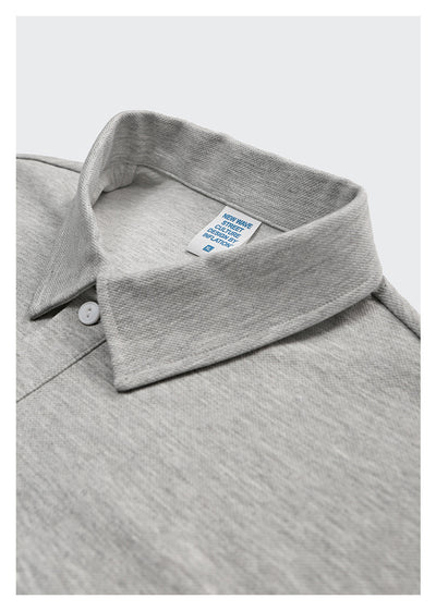Heavy Space Cloth Lapel Polo Shirt Men's Short-sleeved T-shirt